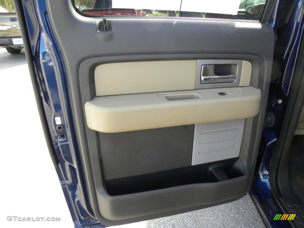 2010 F150 XLT SuperCrew - Dark Blue Pearl Metallic / Tan photo #7