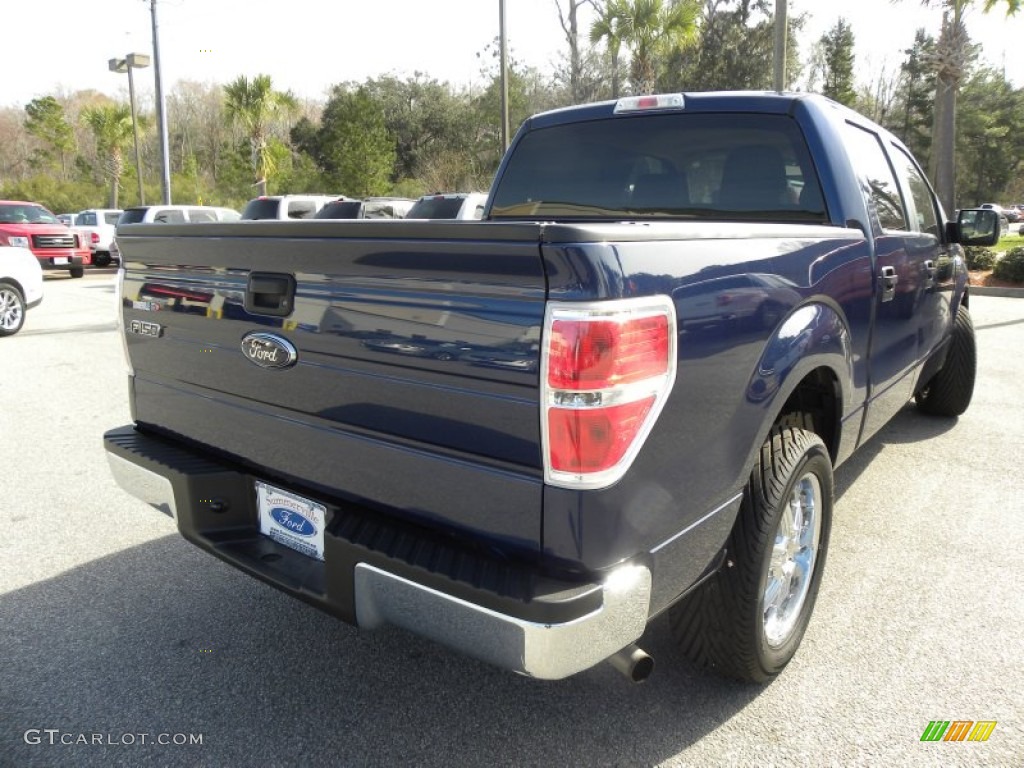 2010 F150 XLT SuperCrew - Dark Blue Pearl Metallic / Tan photo #13