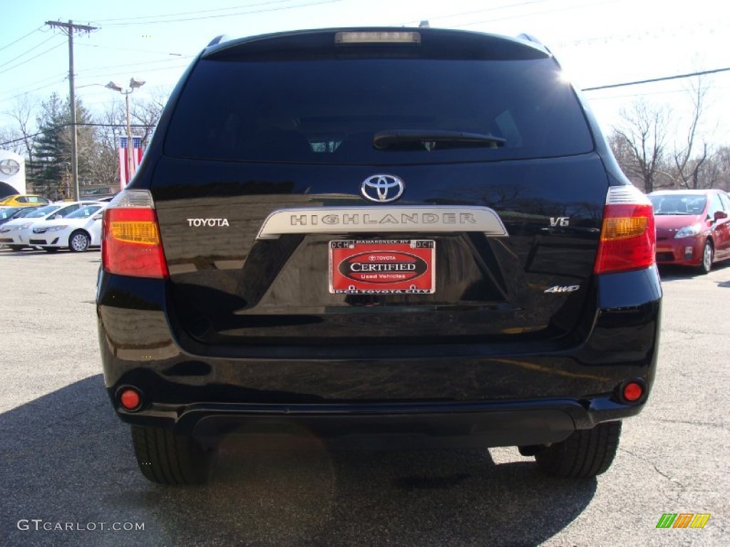 2009 Highlander V6 4WD - Black / Sand Beige photo #7