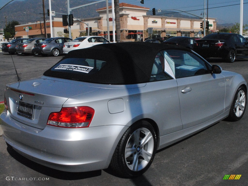 2008 1 Series 128i Convertible - Titanium Silver Metallic / Grey photo #6