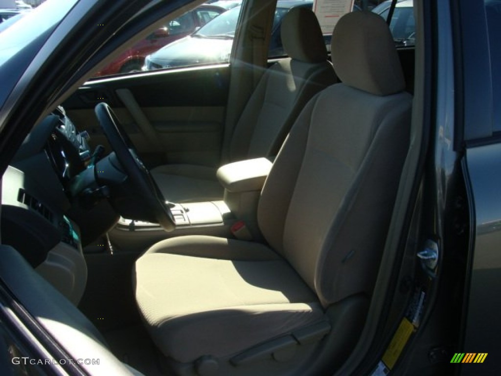 2009 Highlander V6 4WD - Cypress Green Pearl / Sand Beige photo #8