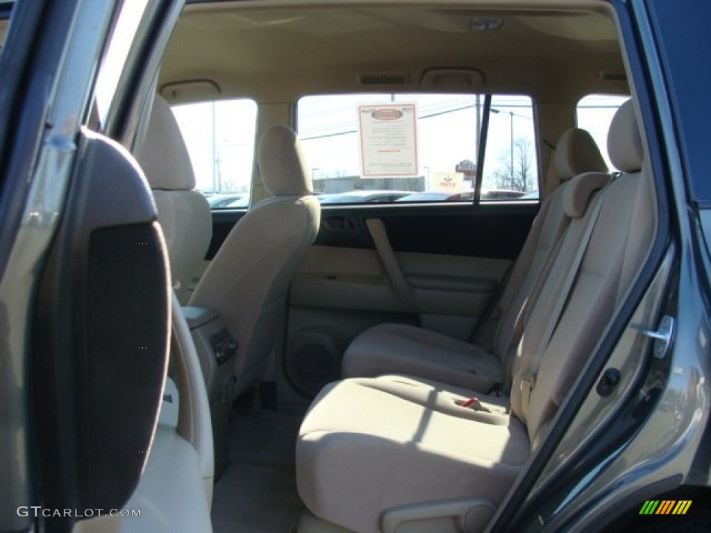 2009 Highlander V6 4WD - Cypress Green Pearl / Sand Beige photo #13