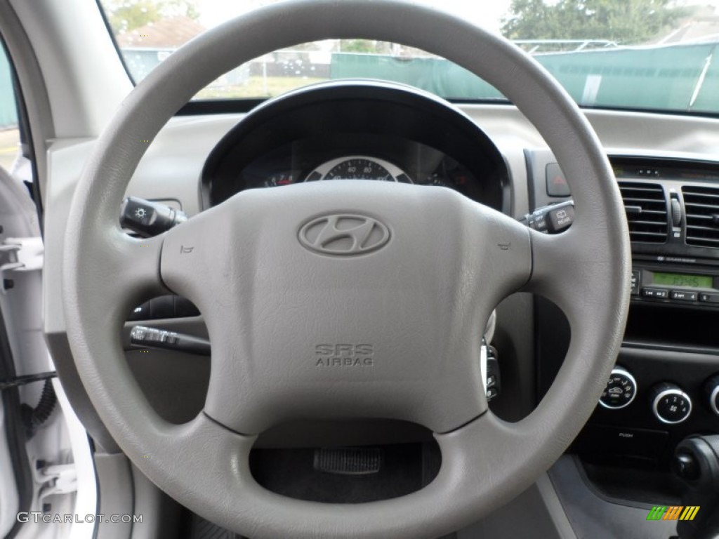 2007 Hyundai Tucson GLS Gray Steering Wheel Photo #60620318