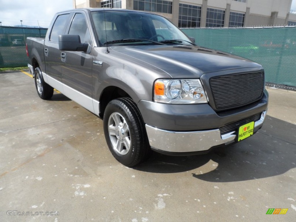 2005 F150 XLT SuperCrew - Dark Shadow Grey Metallic / Medium Flint/Dark Flint Grey photo #1