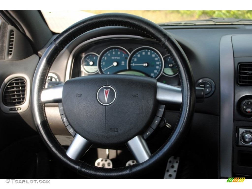 2004 Pontiac GTO Coupe Black Steering Wheel Photo #60623789