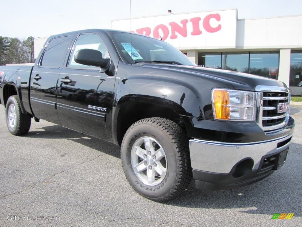 2012 Sierra 1500 SLE Crew Cab - Onyx Black / Ebony photo #1