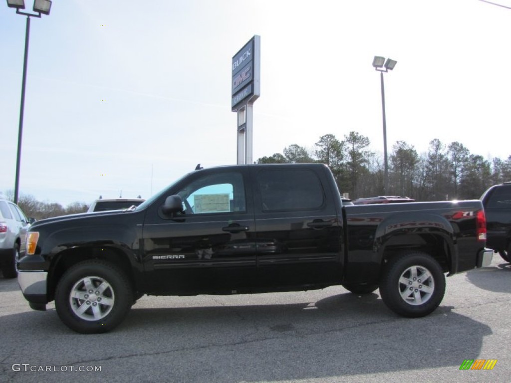 2012 Sierra 1500 SLE Crew Cab - Onyx Black / Ebony photo #4