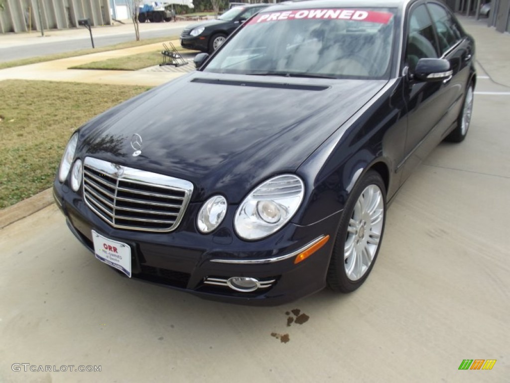 2008 E 350 4Matic Sedan - Capri Blue Metallic / Cashmere photo #1