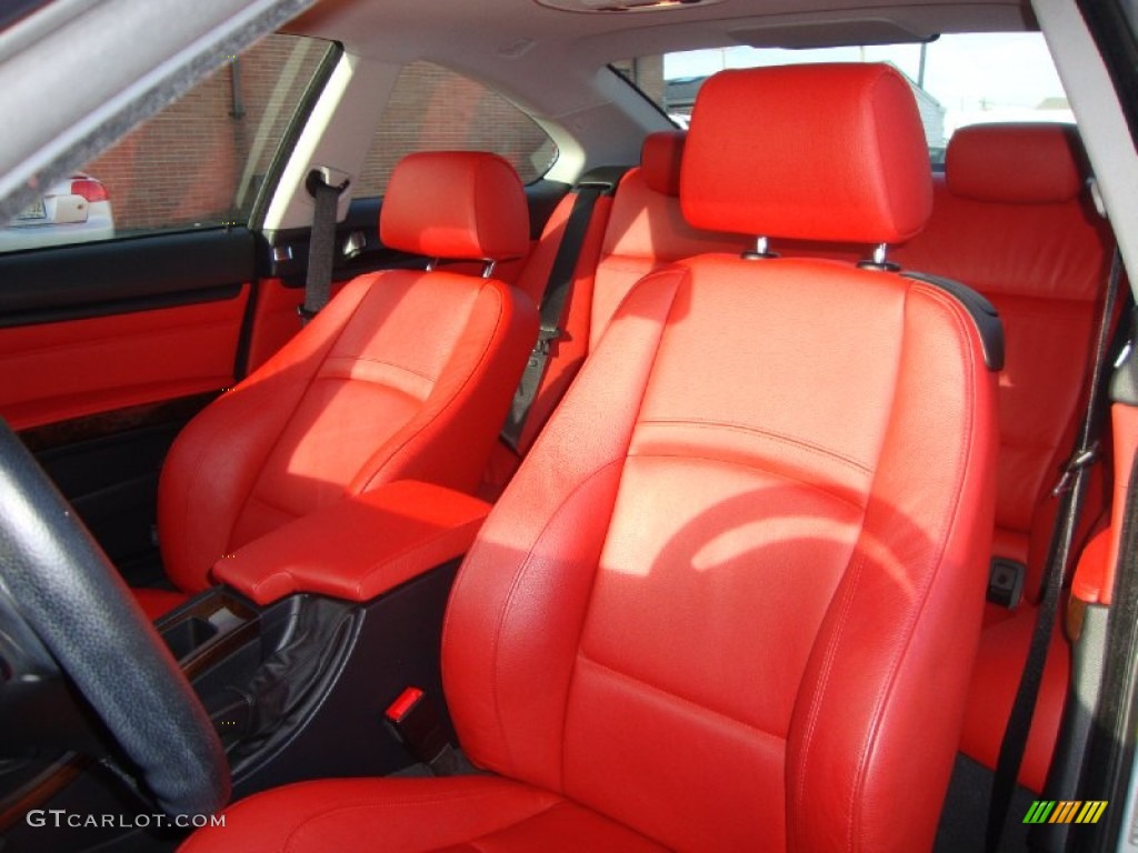 2009 3 Series 328xi Coupe - Space Grey Metallic / Coral Red/Black Dakota Leather photo #8