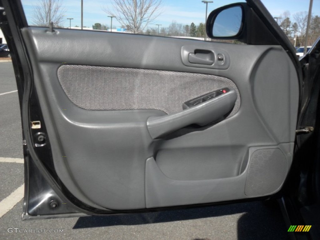 1998 Civic LX Sedan - Flamenco Black Pearl / Gray photo #9