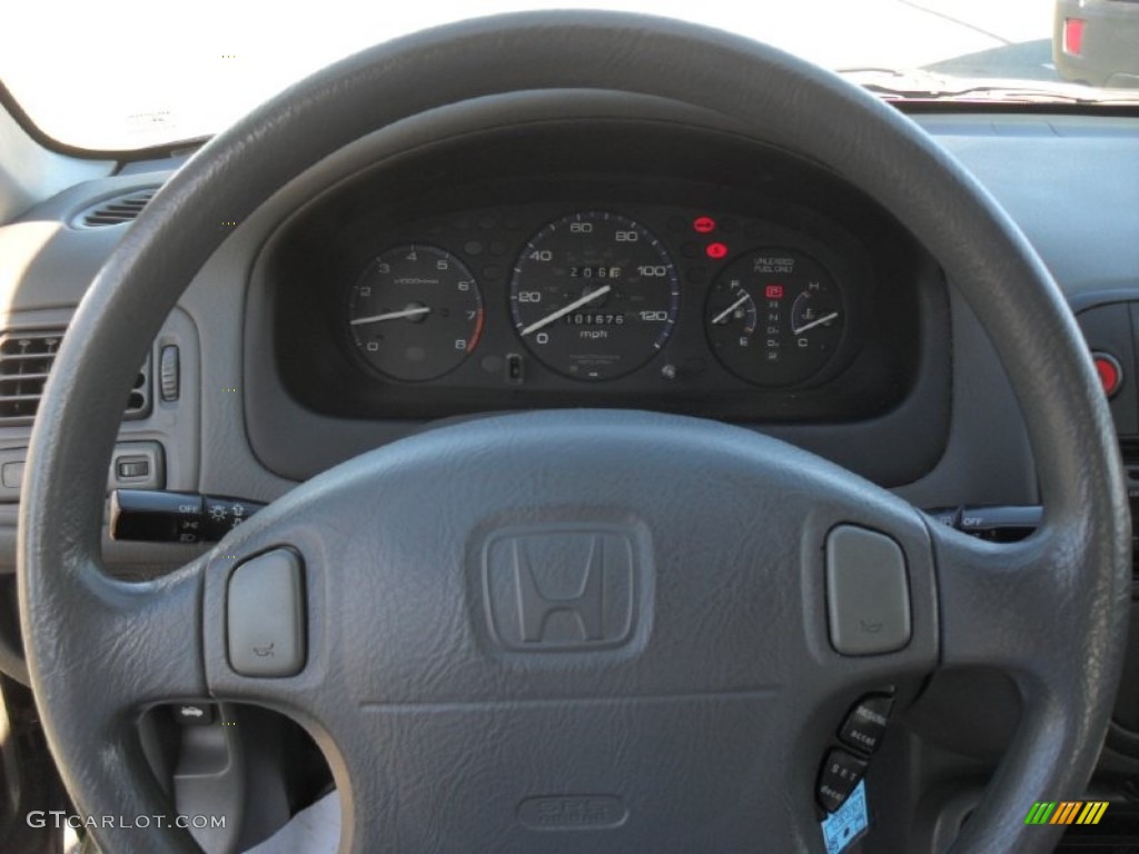 1998 Civic LX Sedan - Flamenco Black Pearl / Gray photo #12