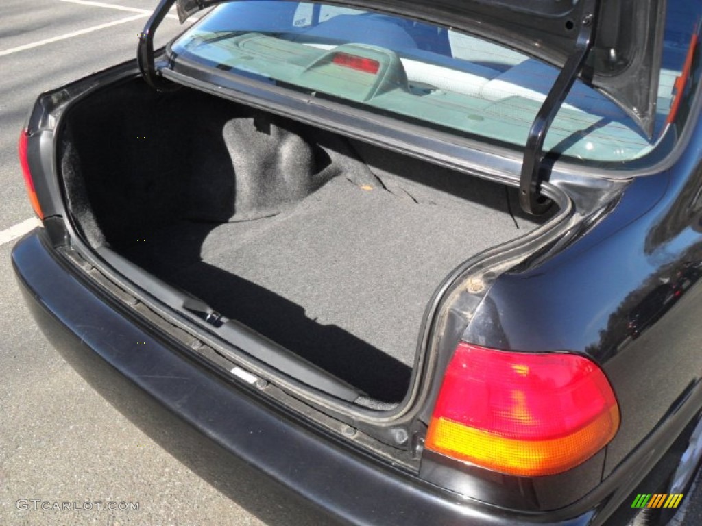 1998 Civic LX Sedan - Flamenco Black Pearl / Gray photo #17