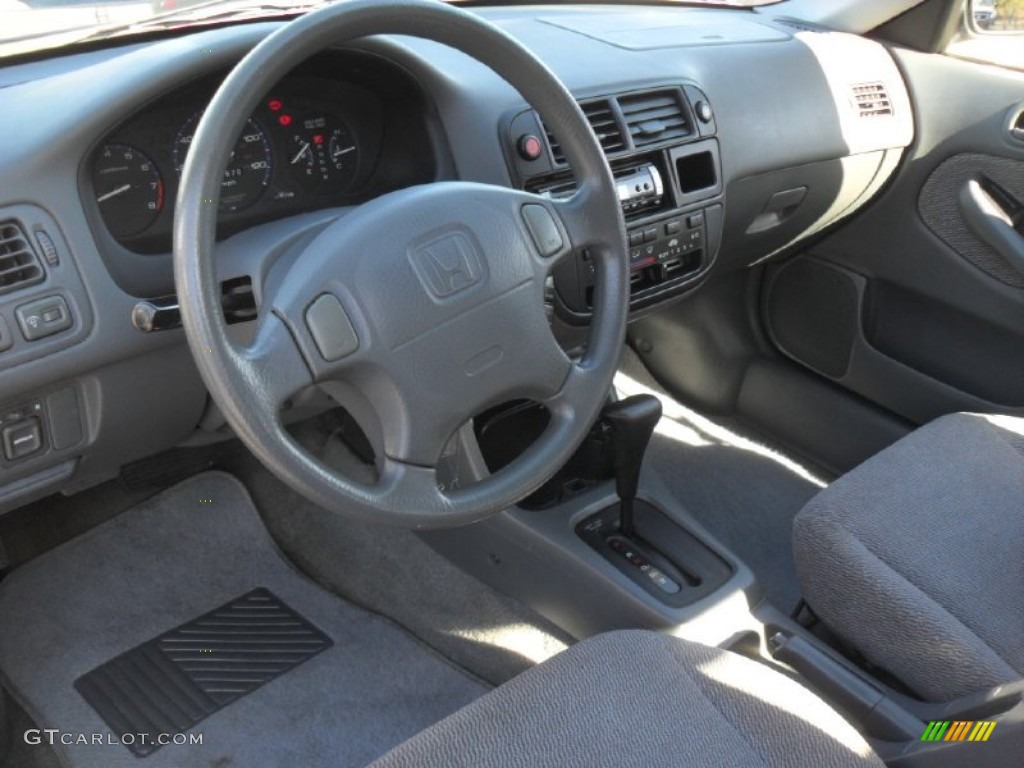 1998 Civic LX Sedan - Flamenco Black Pearl / Gray photo #24