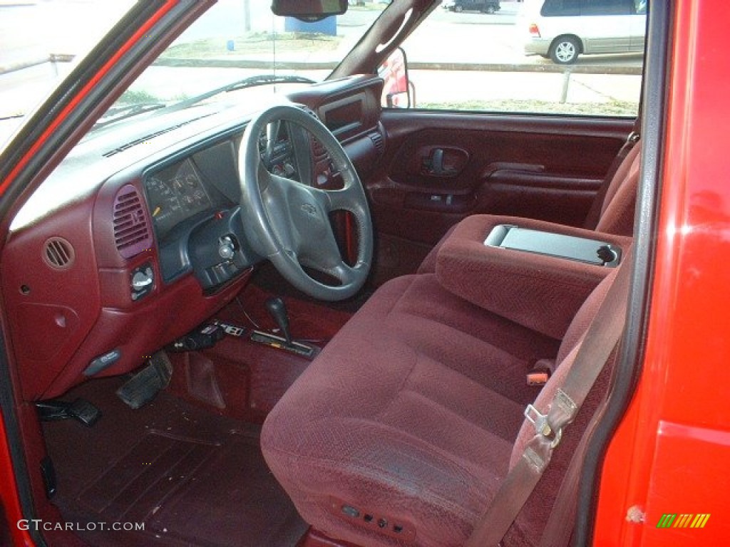 Red Interior 1998 Chevrolet C/K 3500 K3500 Silverado Crew Cab 4x4 Dually Photo #60626797