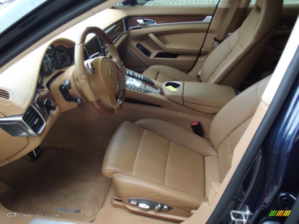 Cognac/Cedar Natural Leather Interior 2010 Porsche Panamera Turbo Photo #60626875