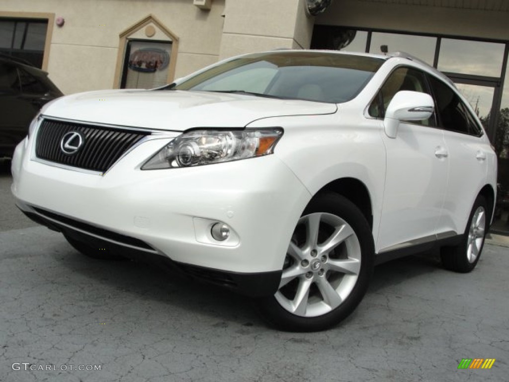 2010 RX 350 - Starfire White Pearl / Parchment/Brown Walnut photo #1