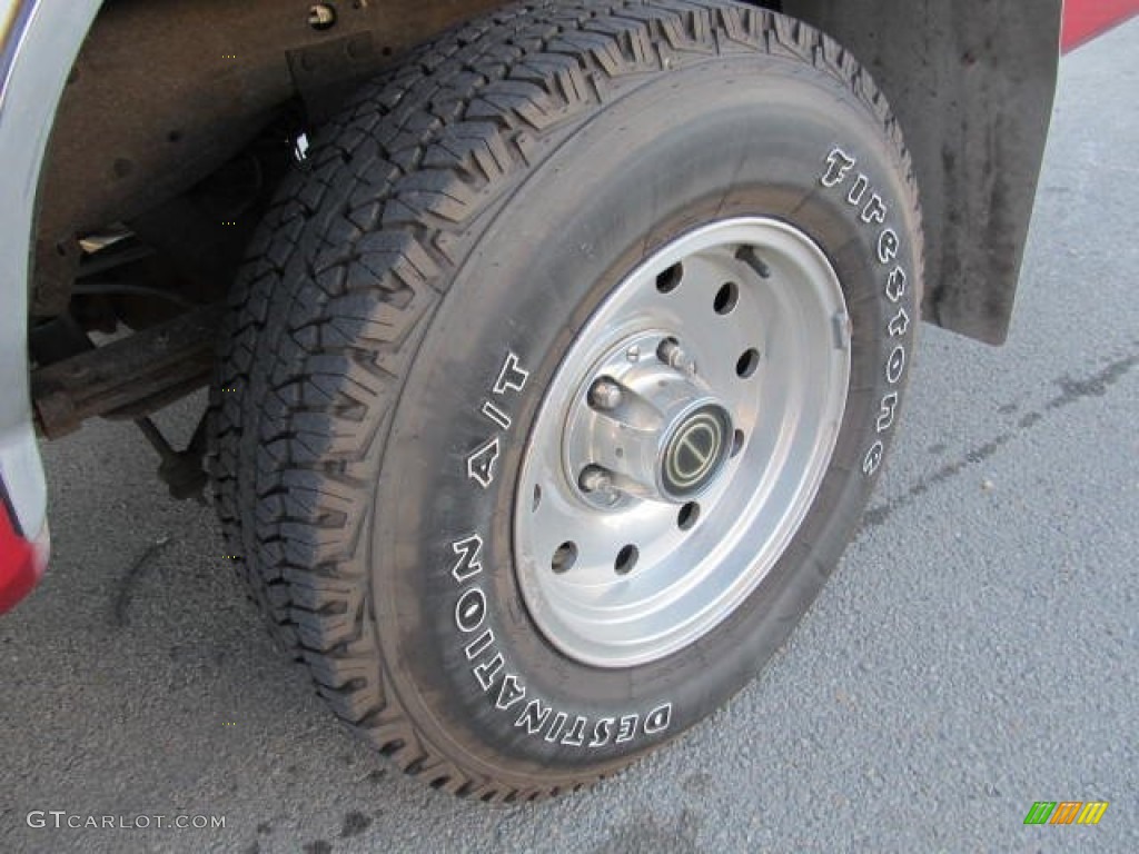 1995 F150 XLT Regular Cab 4x4 - Electric Currant Red Pearl / Red photo #13