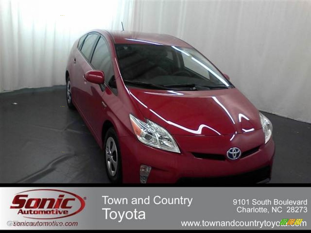 2012 Prius 3rd Gen Two Hybrid - Barcelona Red Metallic / Dark Gray photo #1