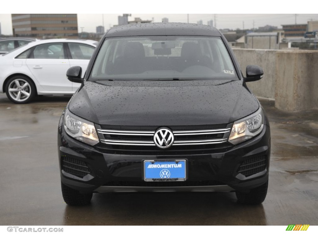 2012 Tiguan S - Deep Black Metallic / Black photo #2