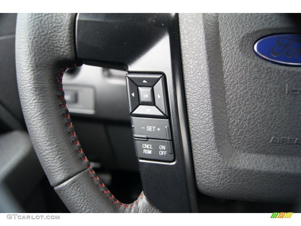 2012 Ford F150 FX2 SuperCab Black Steering Wheel Photo #60631135
