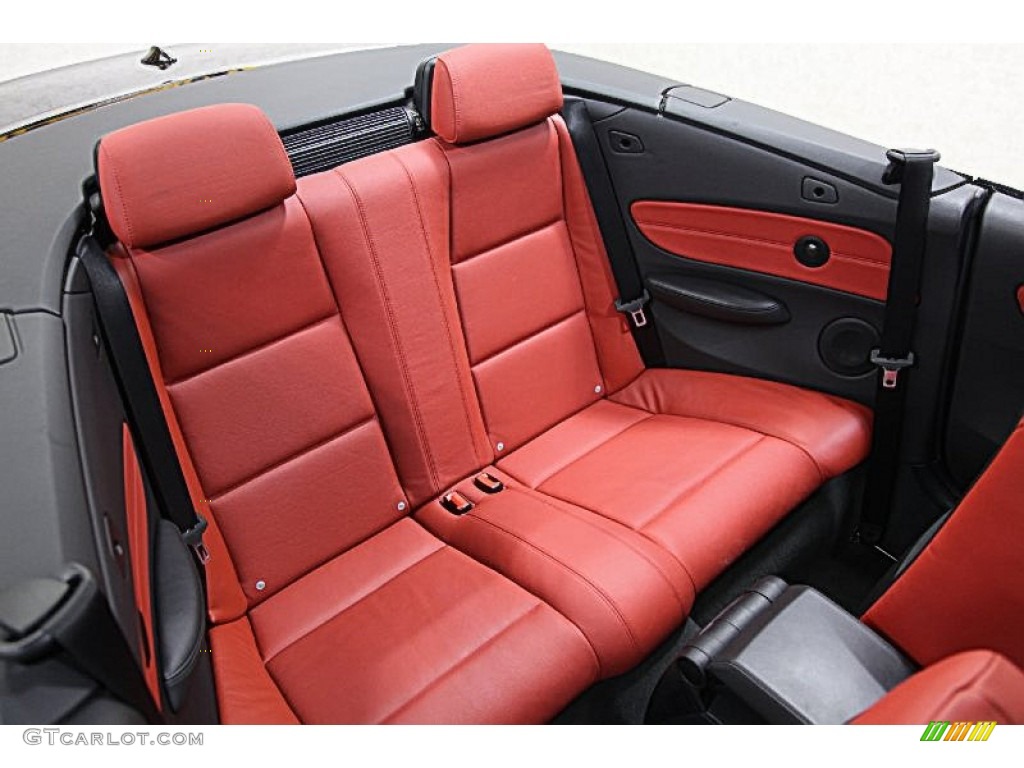 2008 1 Series 128i Convertible - Jet Black / Coral Red photo #10