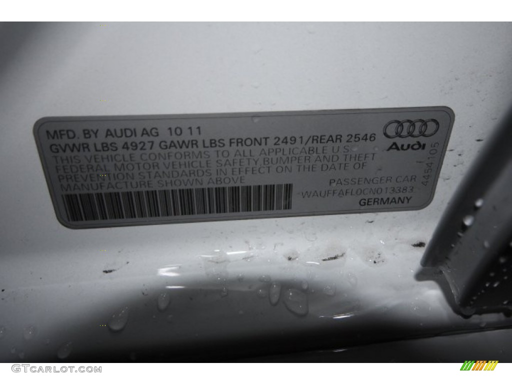 2012 A4 2.0T quattro Sedan - Glacier White Metallic / Cardamom Beige photo #14