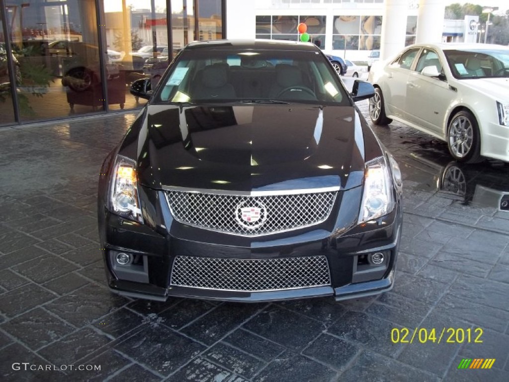 2012 CTS -V Sedan - Black Diamond Tricoat / Ebony/Ebony photo #7