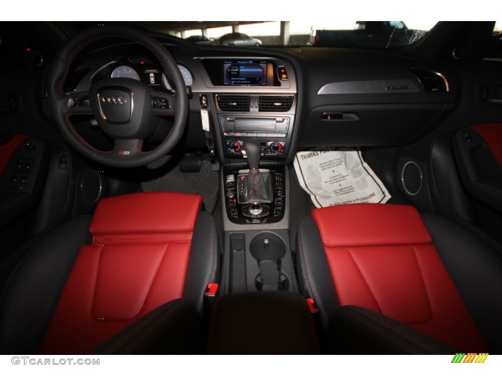 2012 S4 3.0T quattro Sedan - Brilliant Black / Black/Magma Red photo #9