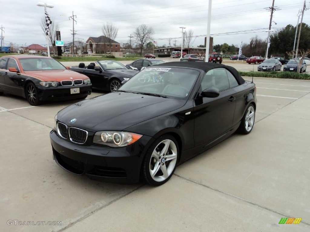 2009 1 Series 135i Convertible - Jet Black / Taupe photo #1