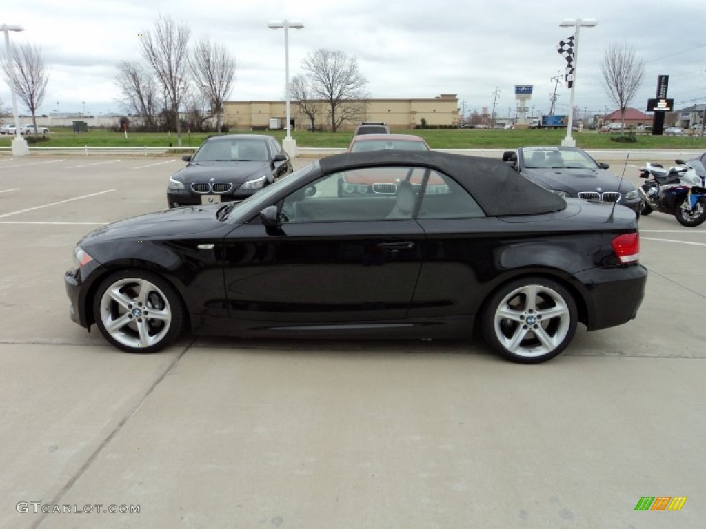 2009 1 Series 135i Convertible - Jet Black / Taupe photo #5