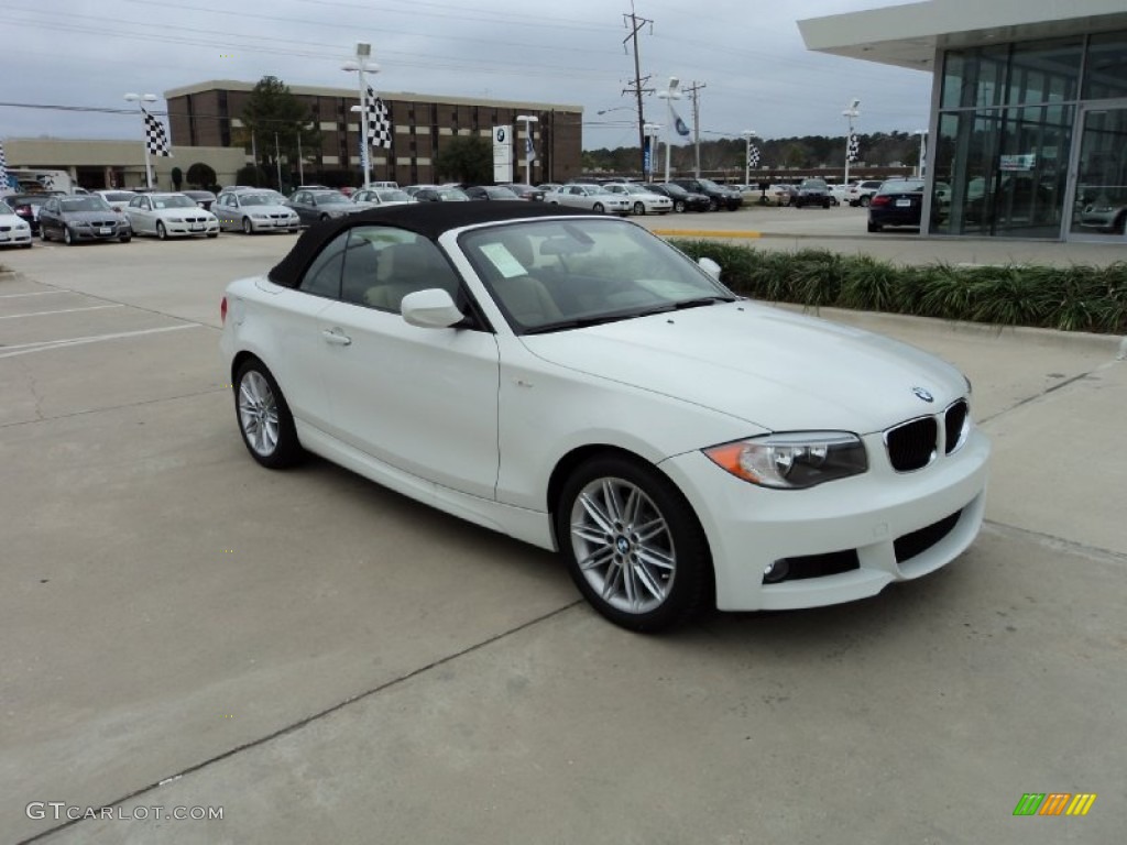 2012 1 Series 128i Convertible - Alpine White / Savanna Beige photo #2