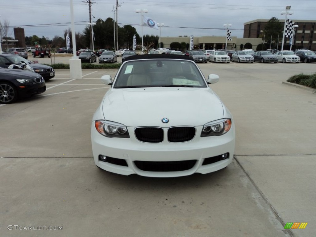 2012 1 Series 128i Convertible - Alpine White / Savanna Beige photo #7