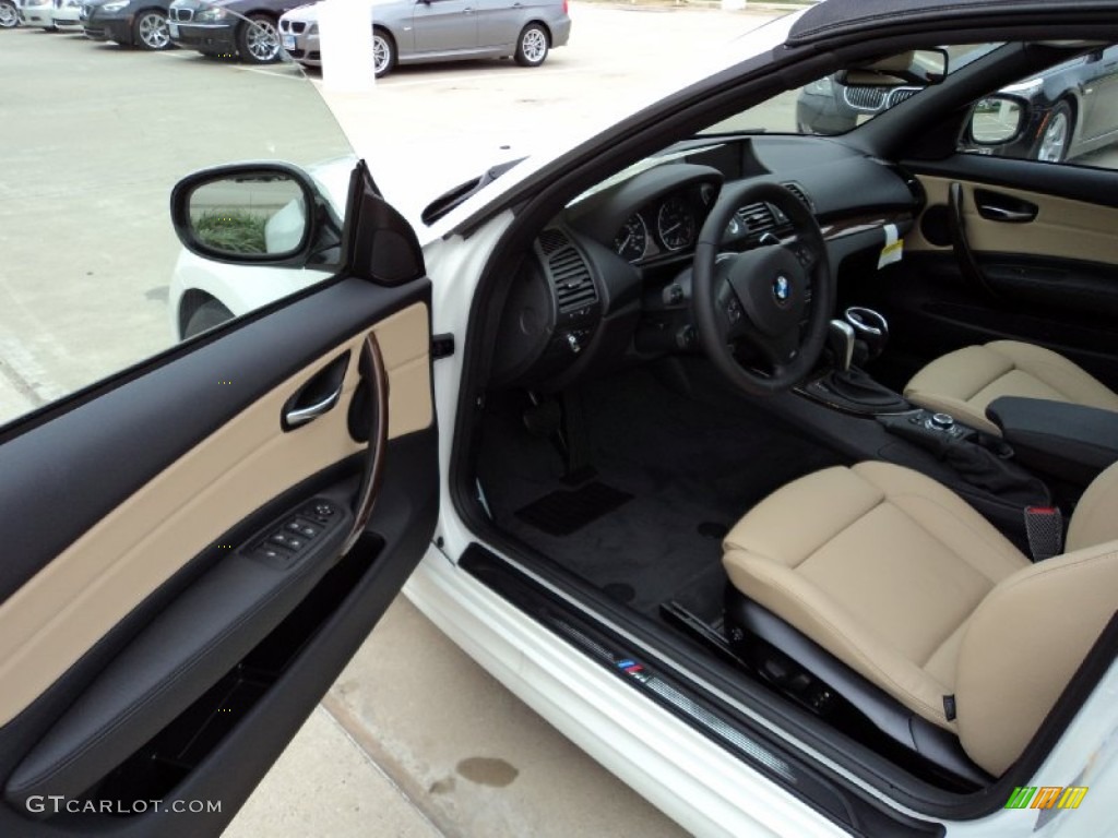 2012 1 Series 128i Convertible - Alpine White / Savanna Beige photo #11