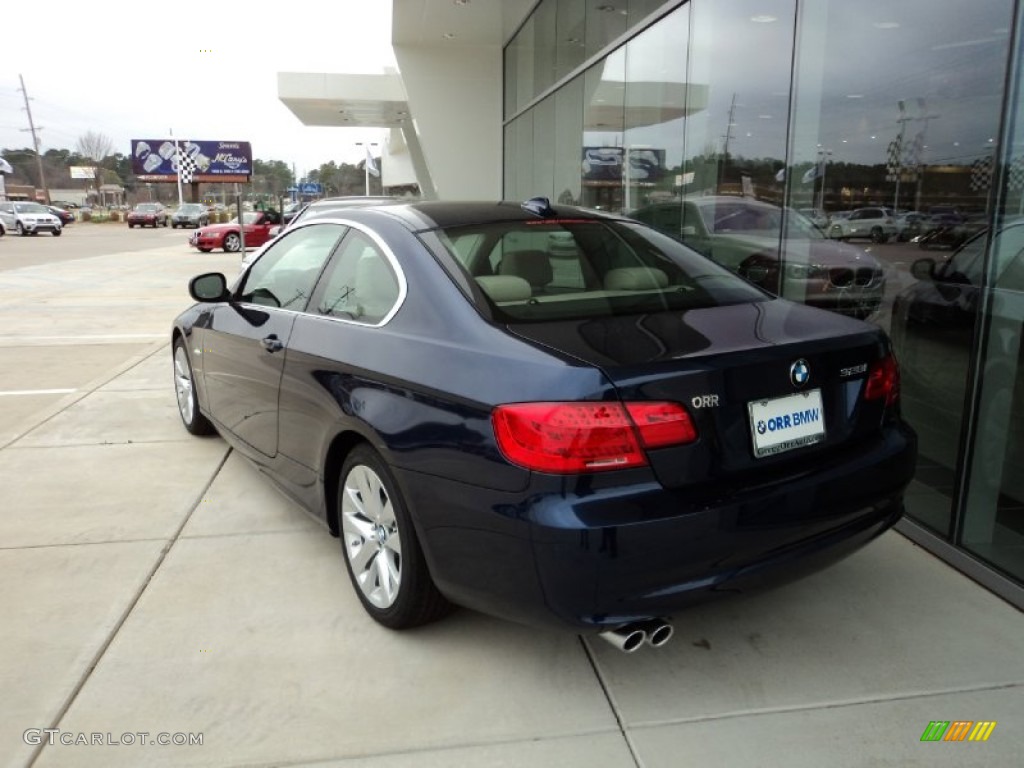 2012 3 Series 328i Coupe - Deep Sea Blue Metallic / Oyster/Black photo #3