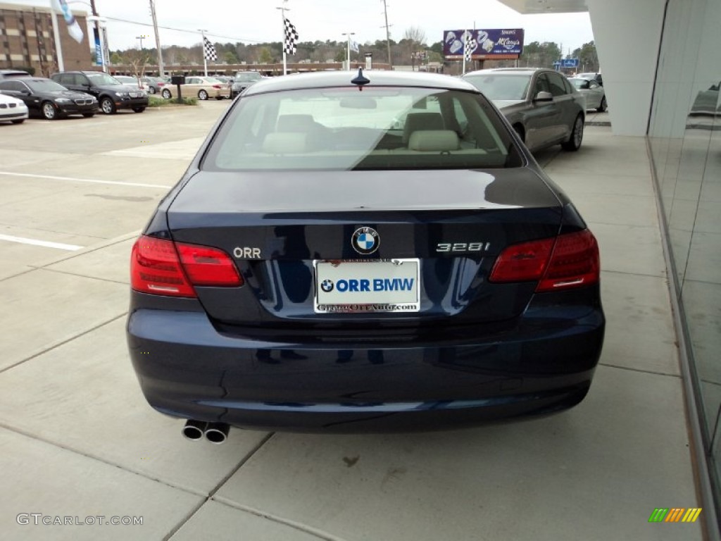 2012 3 Series 328i Coupe - Deep Sea Blue Metallic / Oyster/Black photo #6