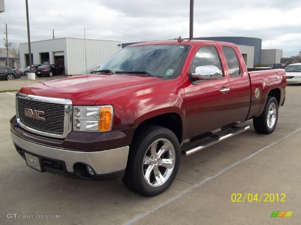 2008 Sierra 1500 SLE Extended Cab - Fire Red / Ebony photo #1