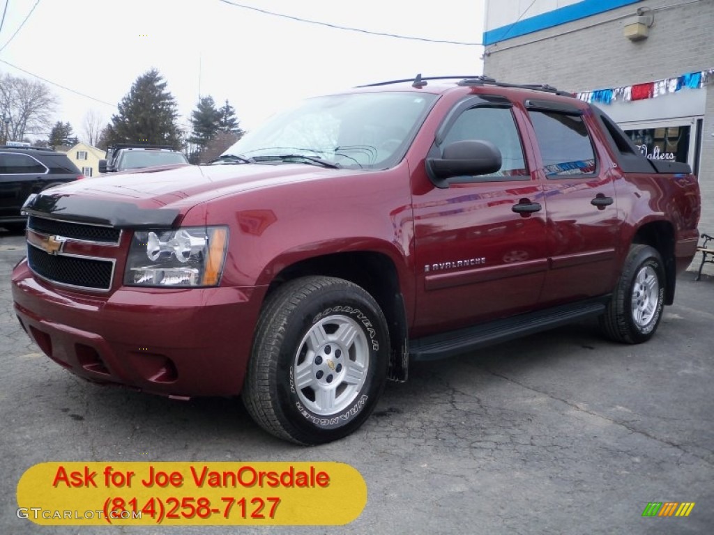 2008 Avalanche LS 4x4 - Deep Ruby Red Metallic / Dark Titanium/Light Titanium photo #1