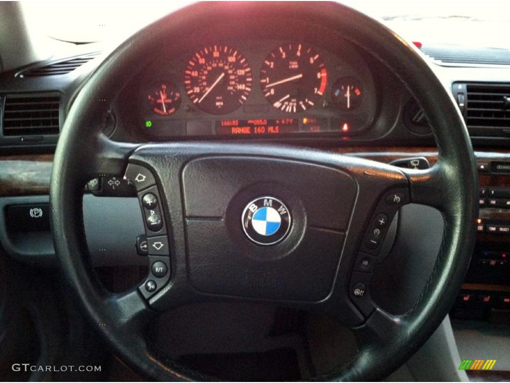 2000 BMW 7 Series 740i Sedan Grey Steering Wheel Photo #60641779
