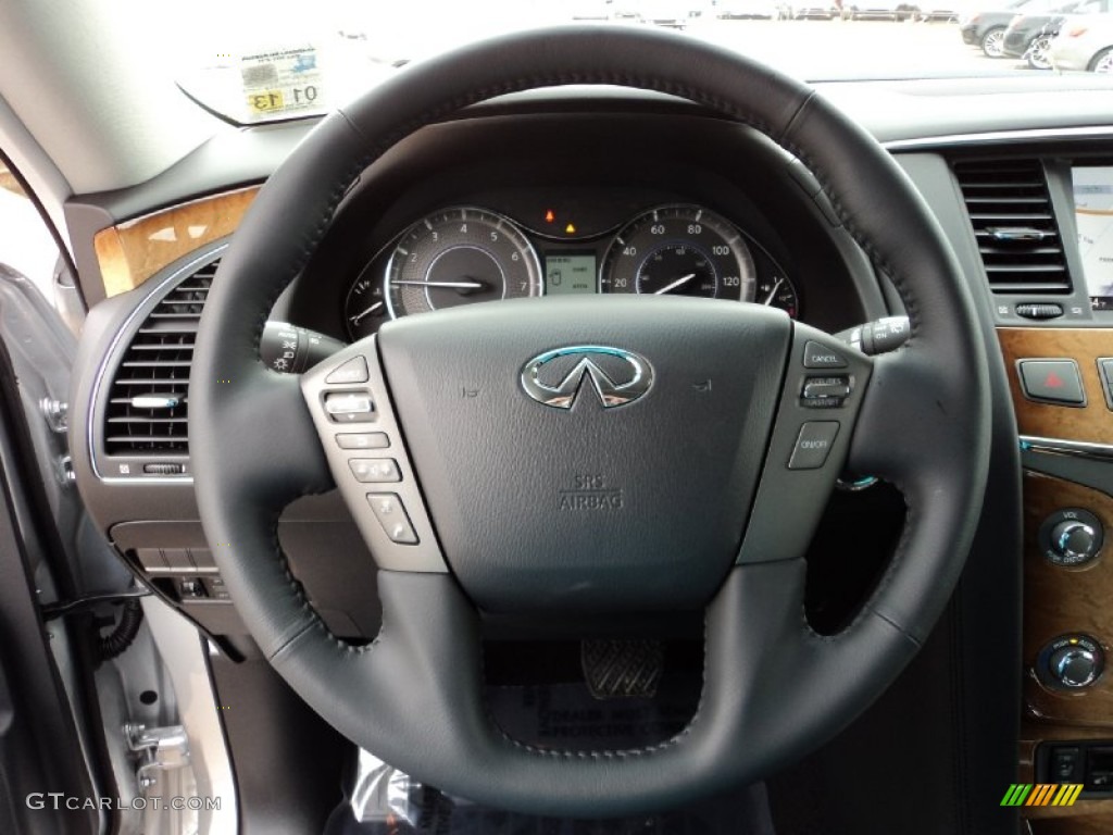 2012 Infiniti QX 56 Graphite Steering Wheel Photo #60641950