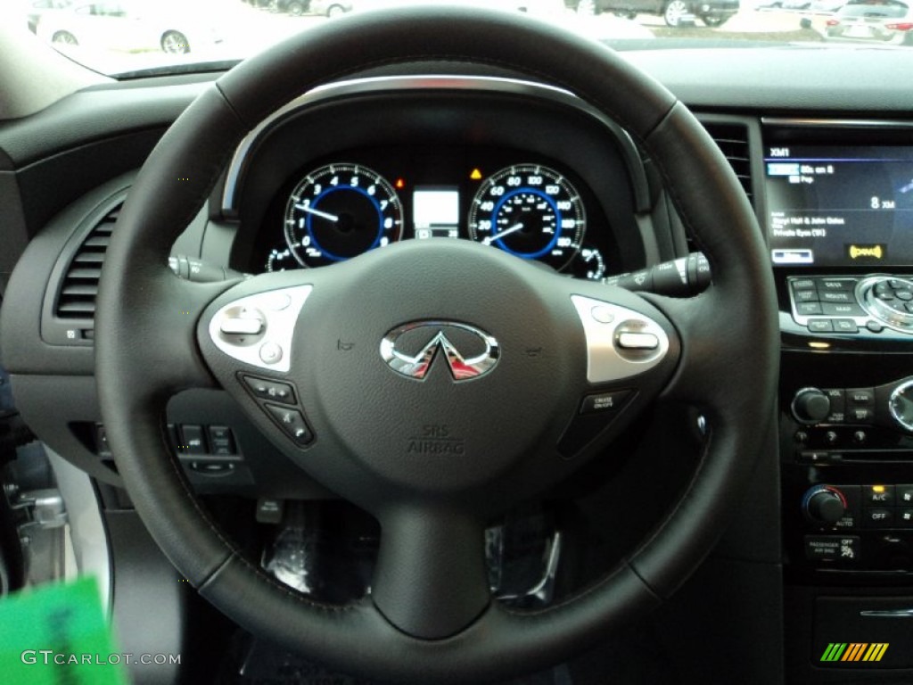 2012 Infiniti FX 35 Graphite Steering Wheel Photo #60642928