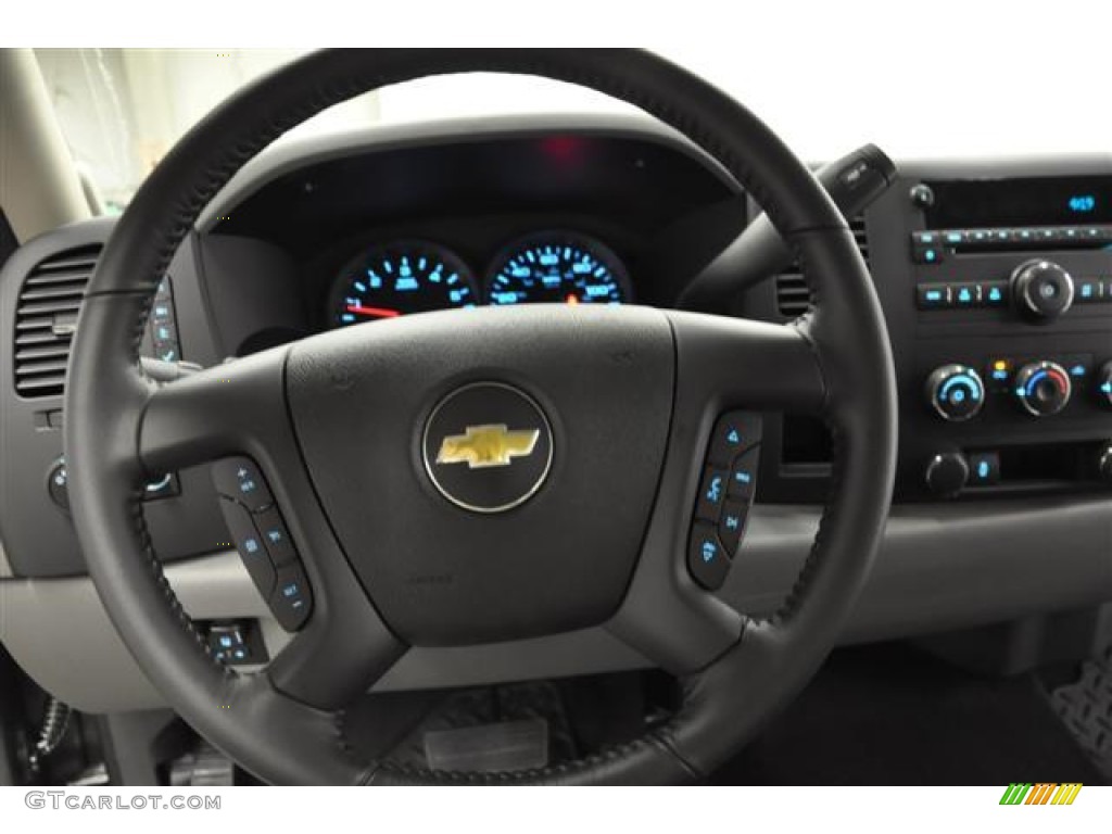 2012 Chevrolet Silverado 1500 LS Extended Cab Dark Titanium Steering Wheel Photo #60643543