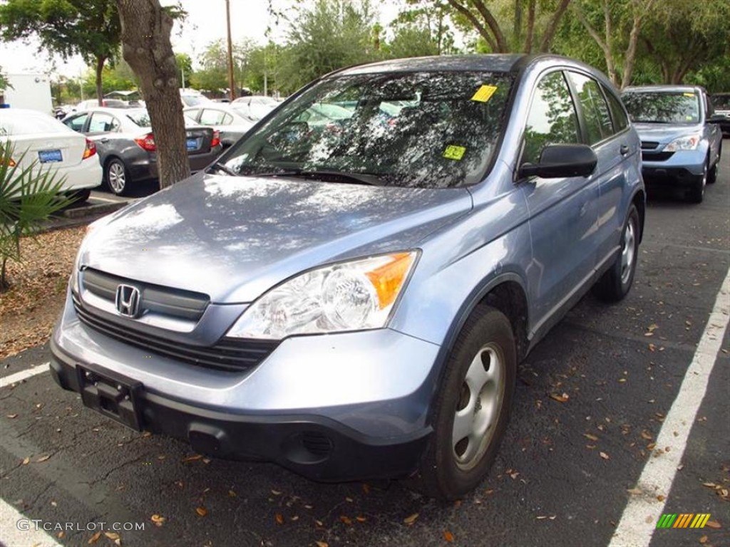 2008 CR-V LX - Glacier Blue Metallic / Gray photo #4