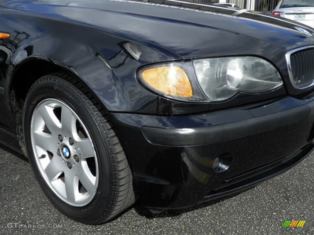 2002 3 Series 325i Sedan - Jet Black / Sand photo #2