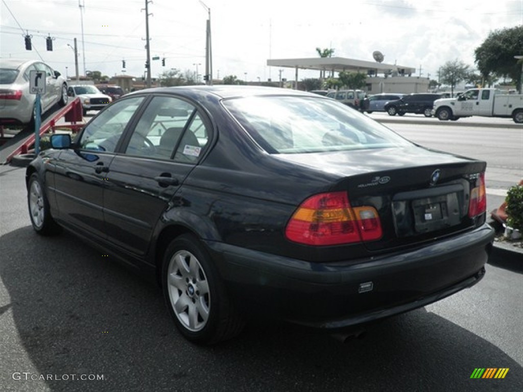 2002 3 Series 325i Sedan - Jet Black / Sand photo #7