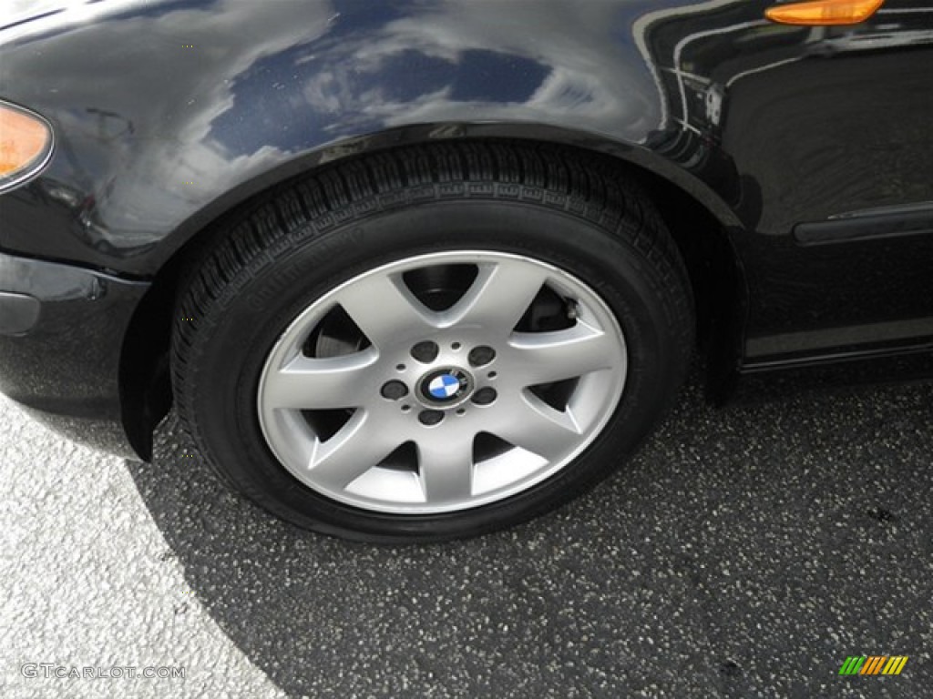 2002 3 Series 325i Sedan - Jet Black / Sand photo #24