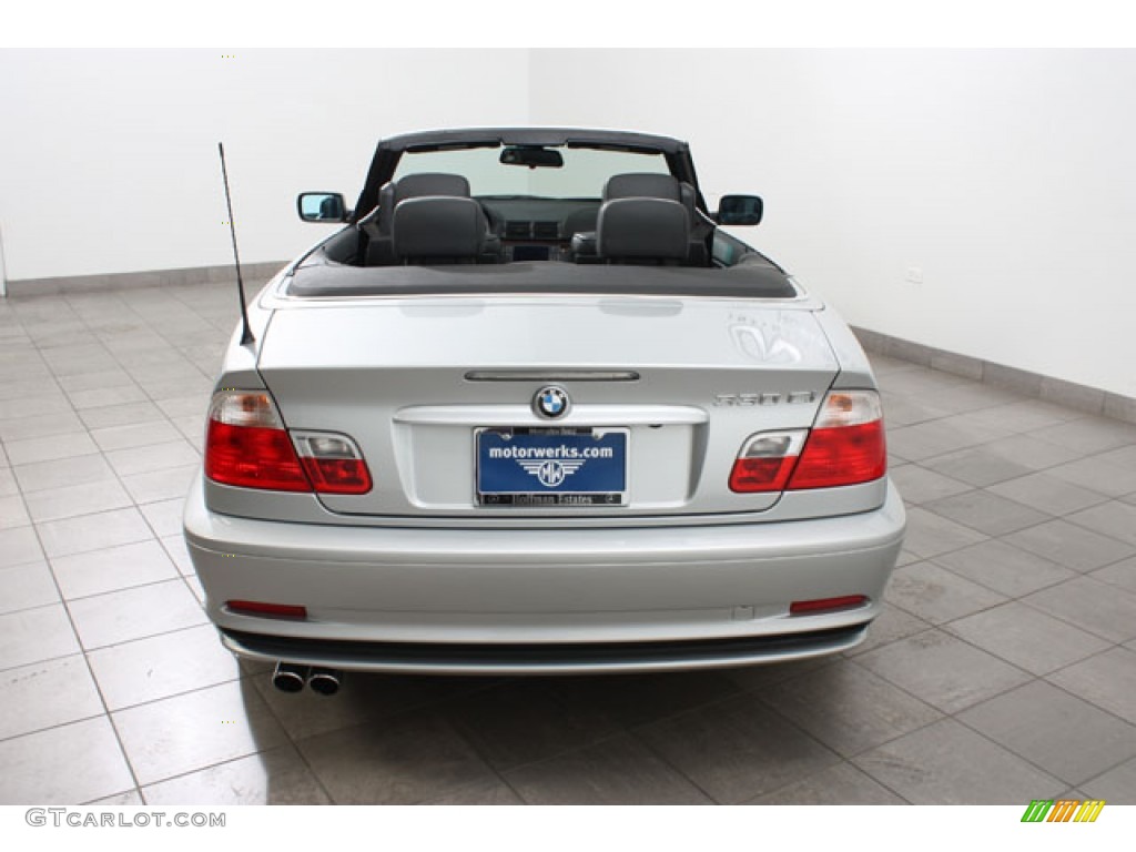 2003 3 Series 330i Convertible - Titanium Silver Metallic / Black photo #4