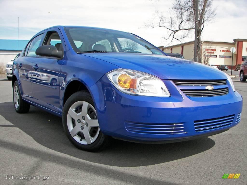 2008 Cobalt LS Sedan - Blue Flash Metallic / Gray photo #25