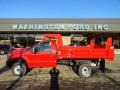 2012 Vermillion Red Ford F350 Super Duty XL Regular Cab 4x4 Dump Truck  photo #1