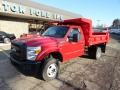 2012 Vermillion Red Ford F350 Super Duty XL Regular Cab 4x4 Dump Truck  photo #8