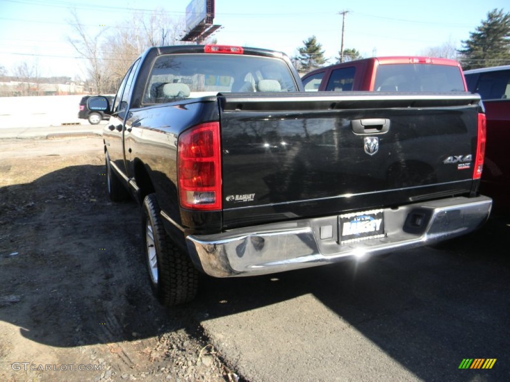 2006 Ram 1500 SLT Quad Cab 4x4 - Brilliant Black Crystal Pearl / Medium Slate Gray photo #5